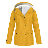 Regenjacke Damen Warm Gefüttert | Winddicht & Elegant in Gelb