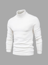 Rollkragen Pullover Herren Baumwolle | Elegant & Bequem in Weiß