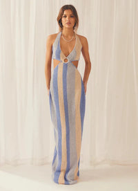 Katharina | Sommerkleid aus Strick in Ibiza Farben