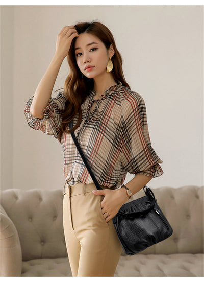 Elegante Echtleder-Handtasche für Damen mit praktischem Stauraum