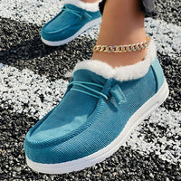 Gemütliche Damen-Sneaker mit Kunstpelz-Futter – Warm, Leicht und Stylisch in verschiedenen Farben in Blau