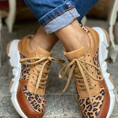 Trina™ - Bequeme Leoparden-Sneakers