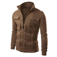 Elegante Herren-Zip-Up-Jacke - Gerod in Kaffee