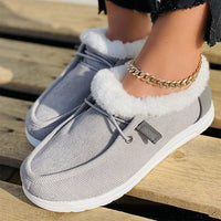 Gemütliche Damen-Sneaker mit Kunstpelz-Futter – Warm, Leicht und Stylisch in verschiedenen Farben in Grau