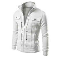 Elegante Herren-Zip-Up-Jacke - Gerod in Weiß