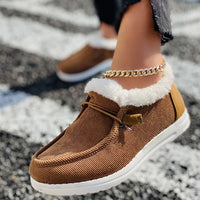 Gemütliche Damen-Sneaker mit Kunstpelz-Futter – Warm, Leicht und Stylisch in verschiedenen Farben in Braun