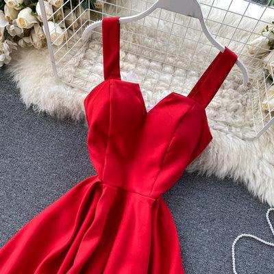 Strahlendes Gelbes Cocktailkleid ohne Ärmel