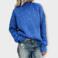 Sophie | Gemütlicher Strickpullover lässig und modern in Blau