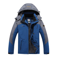 Mit Fleece gefütterte Kapuzenjacke - Harold in Blau/Grau