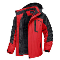 Mit Fleece gefütterte Kapuzenjacke - Harold in Rot