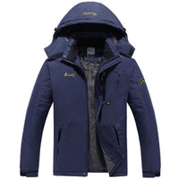 Mit Fleece gefütterte Kapuzenjacke - Harold in Marineblau