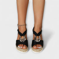 Orthopädische Komfort Damen Sandalen in Schwarz