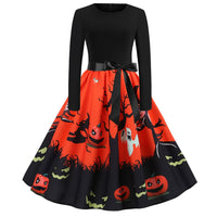 Gothic Karikatur Druck Halloween Kostum | Midi in Schwarz 8