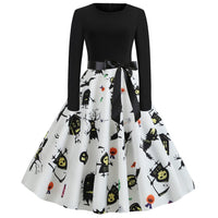 Gothic Karikatur Druck Halloween Kostum | Midi in Schwarz 2