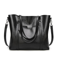 Klara | Luxuriöse Lederhandtasche in Schwarz