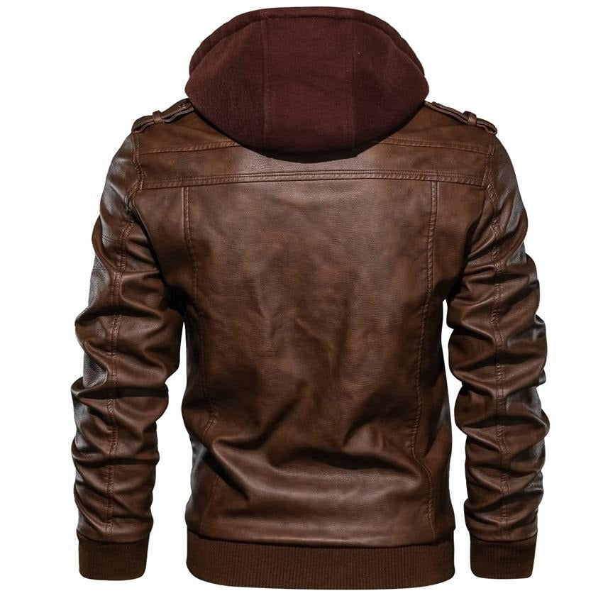 Herren-Motorradjacke aus Kunstleder – Dane