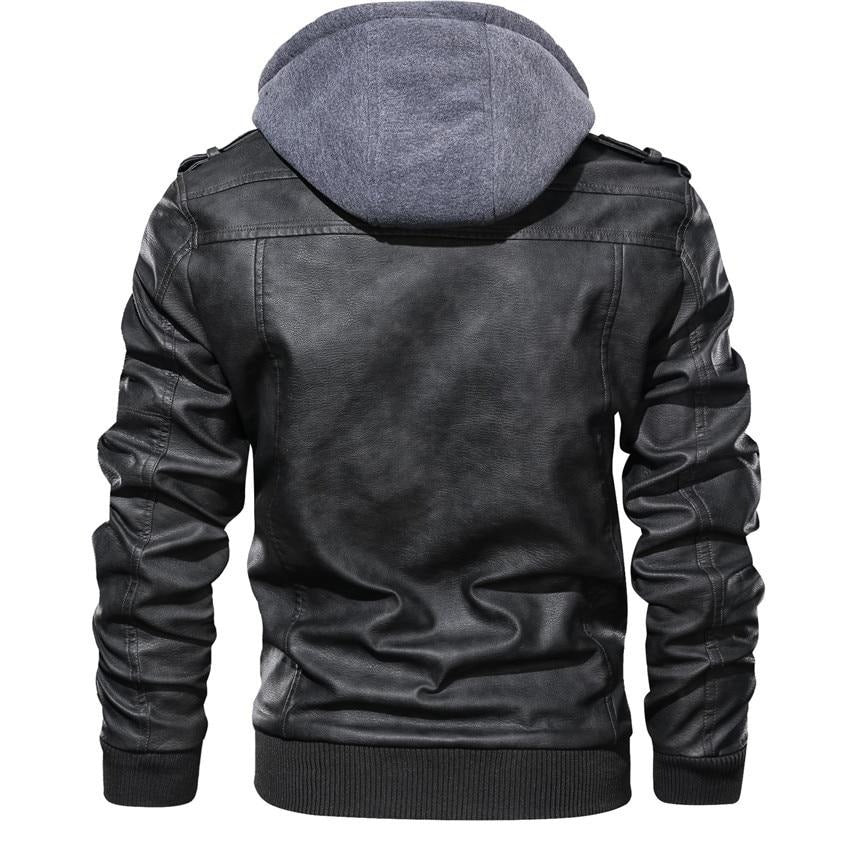Herren-Motorradjacke aus Kunstleder – Dane