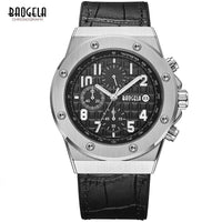 Elegante Luxus-Chronographuhr in Silber Schwarz