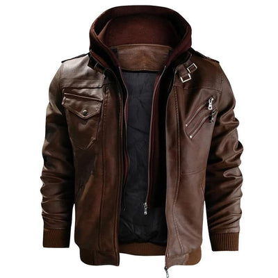 Herren-Motorradjacke aus Kunstleder – Dane
