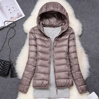 Pufferjacke mit Kapuze - Hyda in Khaki