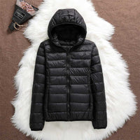 Pufferjacke mit Kapuze - Hyda in Schwarz