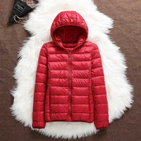 Pufferjacke mit Kapuze - Hyda in Rot