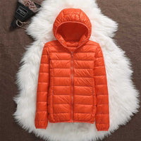 Pufferjacke mit Kapuze - Hyda in Orange