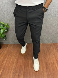 Herren Business Casual Slim-Fit Anzughose in Anthrazit