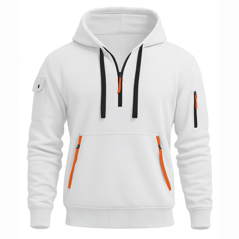 Halfzip Hoodie für Herren – entspannter und stylischer Freizeitpullover