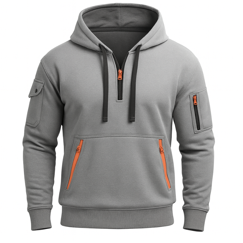 Halfzip Hoodie für Herren – entspannter und stylischer Freizeitpullover