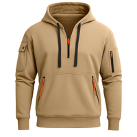 Halfzip Hoodie für Herren – entspannter und stylischer Freizeitpullover in Kamel