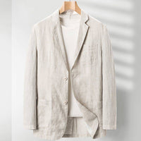 Riku Leinenjacke in Beige