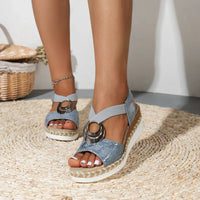 Hazel - Orthopädische Mondsichel-Sandalen in Blau