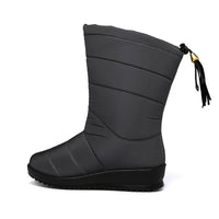 Warme weiche Damen-Winterstiefel - Suze in Grau