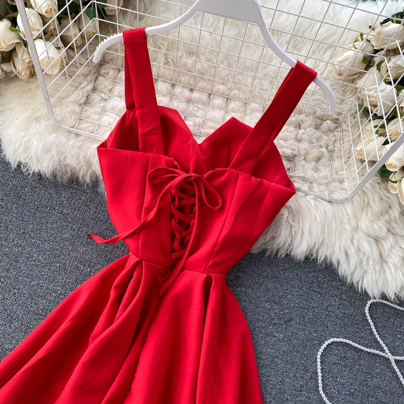 Strahlendes Gelbes Cocktailkleid ohne Ärmel