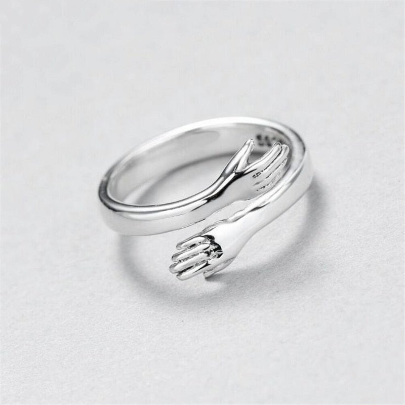 Verstellbarer Hug-Ring aus Silber