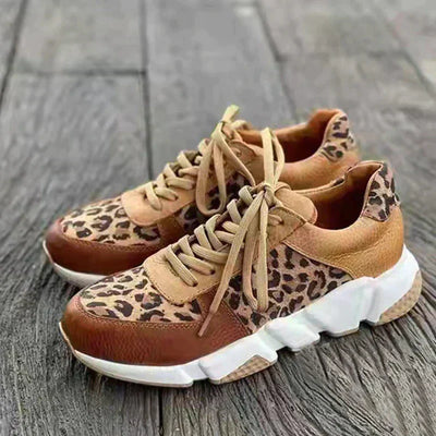 Trina™ - Bequeme Leoparden-Sneakers