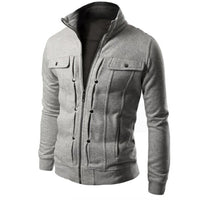 Elegante Herren-Zip-Up-Jacke - Gerod in Grau