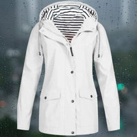 Regenfeste Windjacke für Frauen - Hellee in Weiß