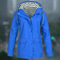 Regenfeste Windjacke für Frauen - Hellee in Blau