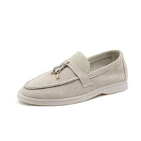Hermina- Bequeme Mokassins mit Schlossdetail in Beige