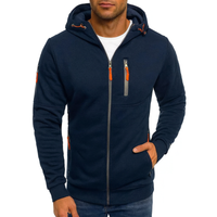 Herren-Kapuzenpullover mit Reißverschluss – Freizeitstil und sportliche Aktivitäten in Marine