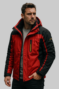 Herren-Winterjacke – Optimaler Schutz für kalte Tage in Rot