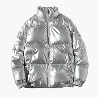 Herren Daunenjacke für den Winter in Silber