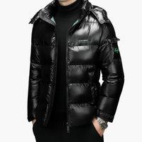 Herren Daunenjacke mit langen Ärmeln in Schwarz