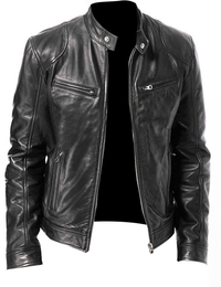Herren Elegante Kragenjacke in Schwarz