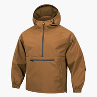 Herren Kapuzenjacke mit Brusttasche in Karamell