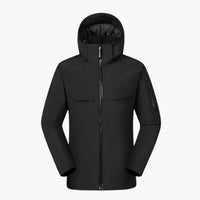 Herren Kapuzenjacke mit Reißverschluss in Schwarz