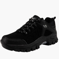 Herren Wanderschuhe mit Schnürverschluss und rutschfester Profilsohle in Schwarz