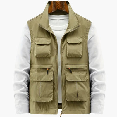 Herren Weste mit Reißverschluss und mehreren Taschen